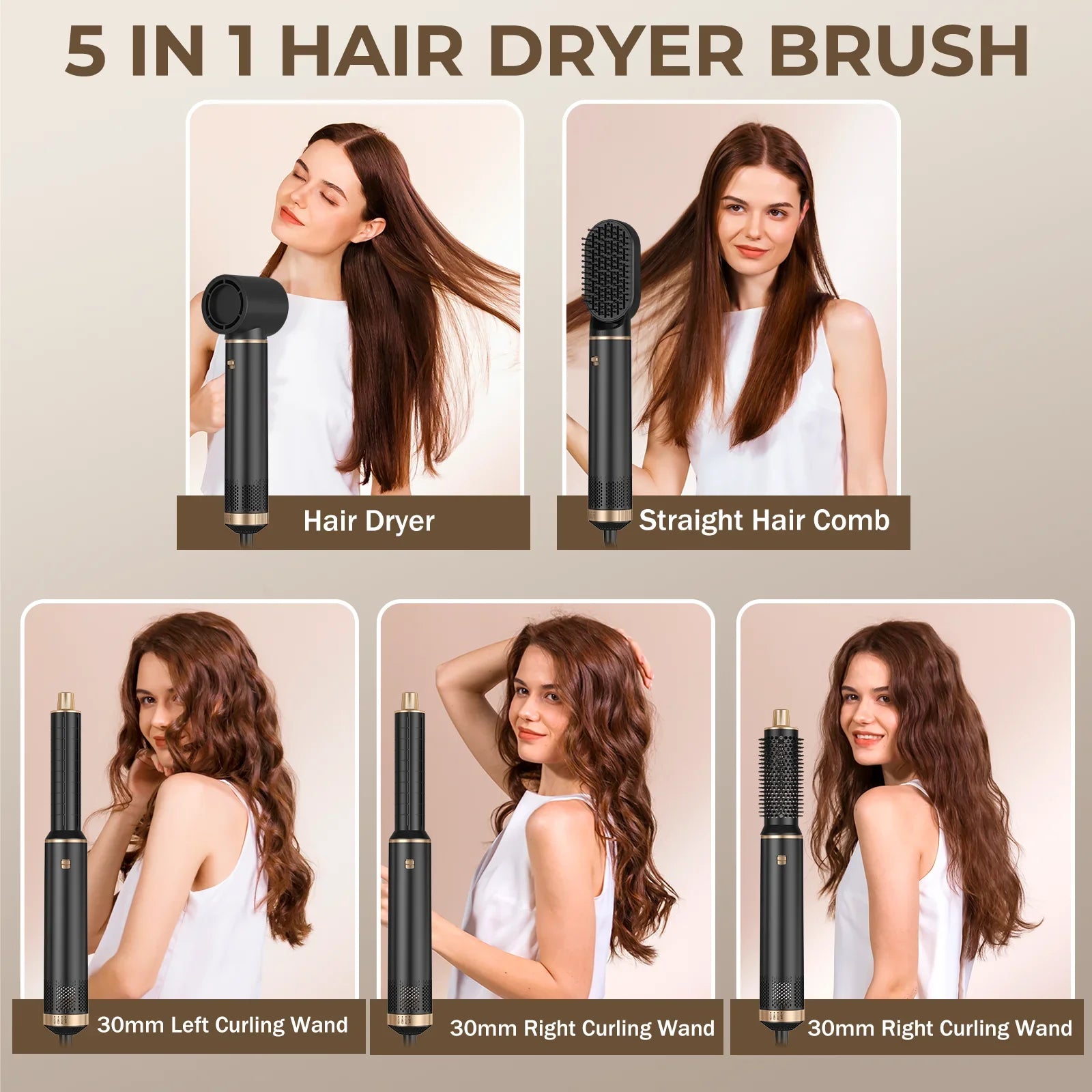 Hair Dryer 5 in 1 Electric Comb