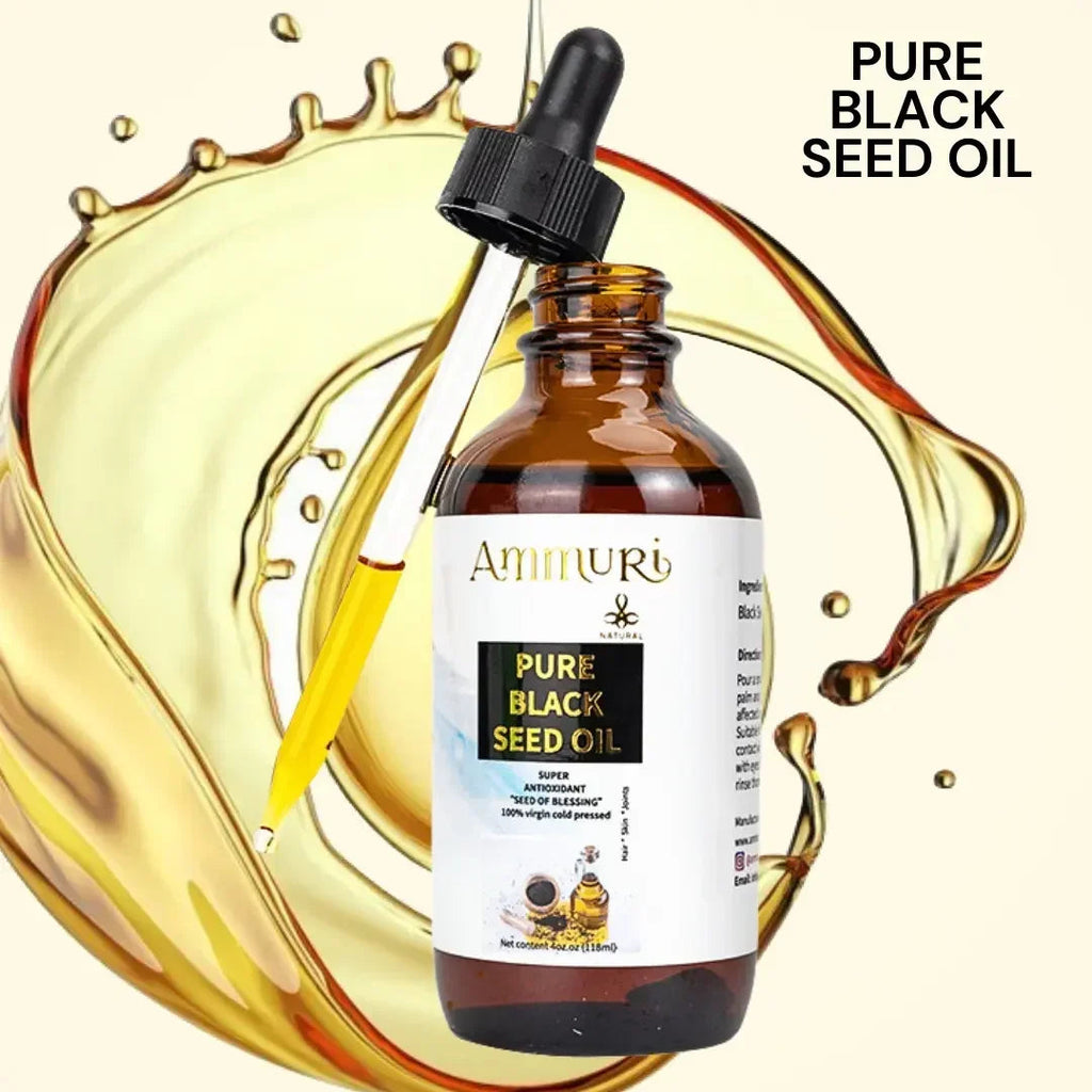 Pure Organic Black Seed Oil | Cold-Pressed Nigella Sativa for Skin, Hair & Wellness – Ammuri Beauty-0