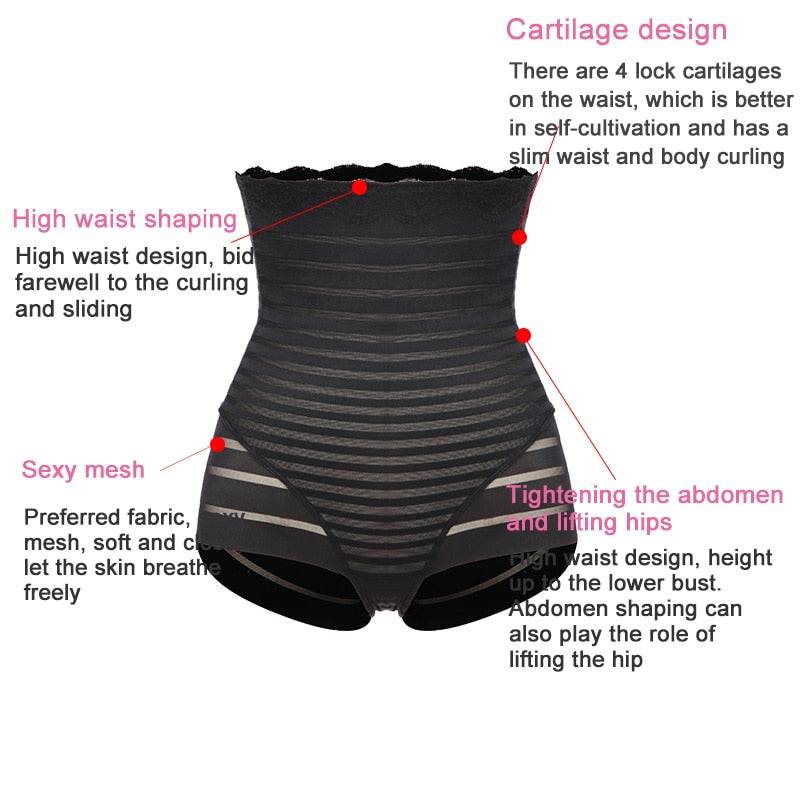 Women High Waist Sexy Briefs Body Shaper Seamless Underwear Butt Lifter Waist Trainer Tummy Control Panties Belly Girdle Panty